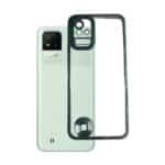 Realme Narzo 50i Back Cover | Transparent Shockproof Case with Ring Holder Stand & Camera Protection