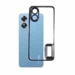 OPPO A17 Back Cover | Transparent Shockproof Case with Ring Holder Stand & Camera Protection