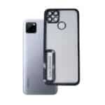 Realme C25 / Realme C12 Back Cover | Clear Shockproof Case with Ring Grip Stand & Camera Safety Design - Image 7