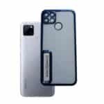 Realme C25 / Realme C12 Back Cover | Transparent Shockproof Case with Ring Holder Stand & Camera Protection - Image 4