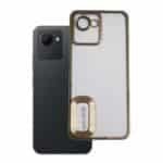 Realme C30 / C30s Back Cover | Transparent Shockproof Case with Ring Holder Stand & Camera Protection