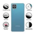 Samsung Galaxy A12 Back Cover | Transparent Shockproof Case with Ring Holder Stand & Camera Protection - Image 3
