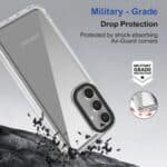 Samsung Galaxy A54 5G Back Cover | Premium Transparent Shockproof Case with Ring Holder Stand & Camera Guard - Image 2