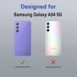 Samsung Galaxy A54 5G Back Cover | Premium Transparent Shockproof Case with Ring Holder Stand & Camera Guard - Image 3