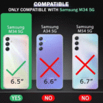 Samsung Galaxy M34 5G / F34 5G Camera Protection Shockproof Soft Matte Silicone Back Cover Case (Black) - Image 4