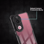 Vivo V50 Back Cover | Premium Transparent Shockproof Case with Ring Holder Stand & Camera Protection - Image 3