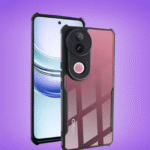 Vivo V50 Back Cover | Premium Transparent Shockproof Case with Ring Holder Stand & Camera Protection