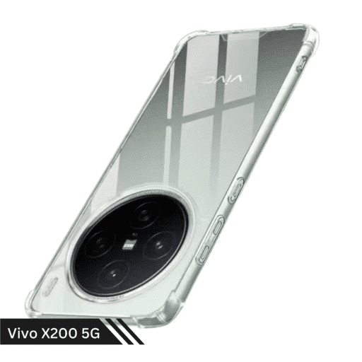 Vivo X200 Back Cover | Premium Transparent Shockproof Case with Ring Holder Stand & Camera Protection - Image 2