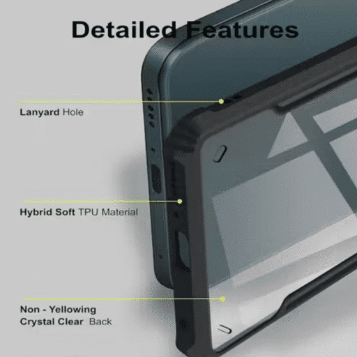 Vivo X200 Back Cover | Premium Transparent Shockproof Case with Ring Holder Stand & Camera Protection - Image 2