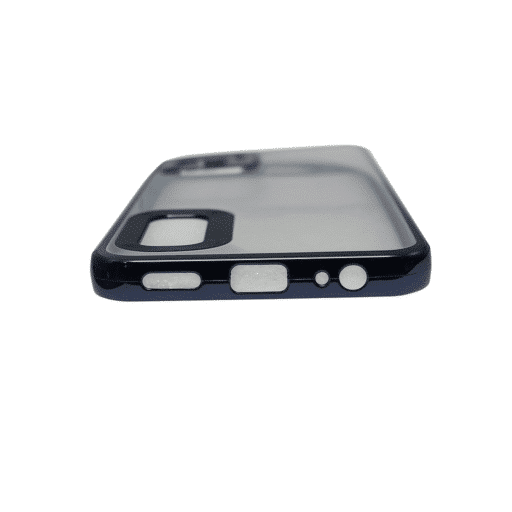 Vivo Y02s Blue Frame Back Cover | Transparent Shockproof Case with Color Frame & Camera Protection - Image 3
