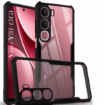 Vivo Y31 Back Cover | Transparent Shockproof Case with Ring Holder Stand & Camera Protection