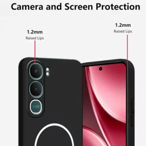 Vivo Y31 Back Cover | Transparent Shockproof Case with Ring Holder Stand & Camera Protection - Image 6