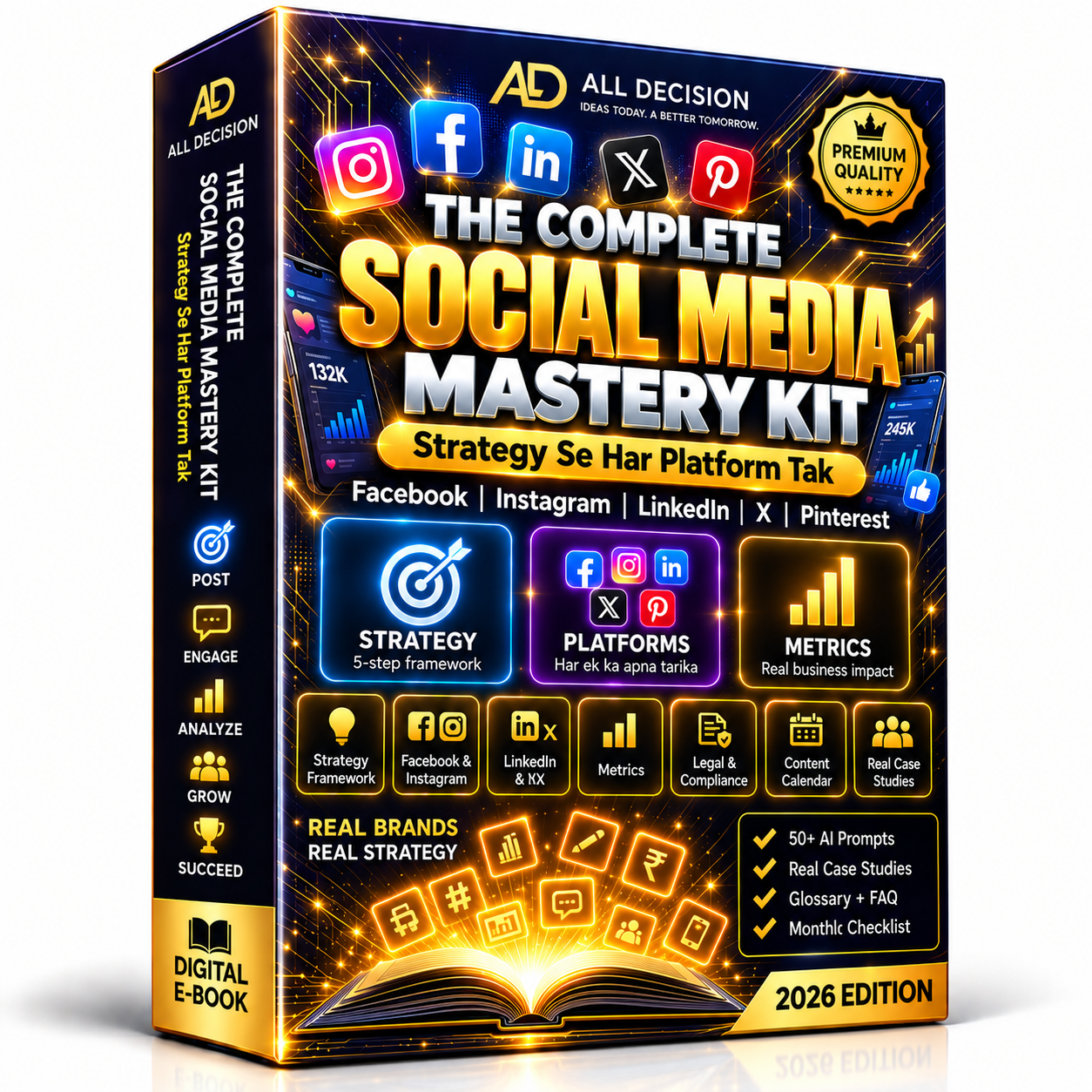 Social Media Marketing Mastery Kit Social Media Marketing Mastery Kit – Strategy Se Har Platform Tak | Hindi Edition | DIGITAL EBOOK - Image 1